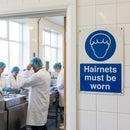 Safety Sign – Hairnets Must Be Worn – 1mm Rigid Plastic – Indoor/Outdoor