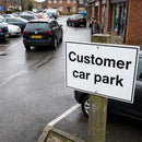 Customer Car Park Sign – 1mm Rigid Plastic – Weather & UV Resistant – Indoor & Outdoor Use