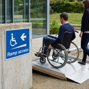 Ramp Access Left Sign – 1mm Rigid Plastic – Indoor/Outdoor Use