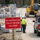 Construction Traffic Prohibition Sign – 600mm x 450mm – Rigid Plastic – Indoor/Outdoor Use