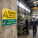 Caution Noise Level Sign – 80dB(A) & 85dB(A) – Rigid Plastic – Indoor/Outdoor Use
