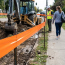Orange Barrier Tape – 75mm x 250m – Non-Adhesive Polyethylene – Indoor/Outdoor Use