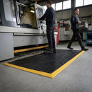 Anti-Fatigue Mat – 0.9m x 1.8m Black/Yellow – Nitrile Rubber – Industrial Use