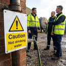 Caution Not Drinking Water Sign – 1mm Rigid Plastic – Indoor/Outdoor Use