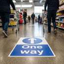 One Way Floor Graphic Safety Sign – 400mm x 600mm – Polycarbonate – Industrial Use