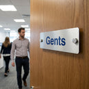 Gents Visual Impact Door Signs – 200mm x 50mm – Aluminium – Indoor & Outdoor Use