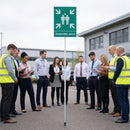 Mobile Assembly Point Sign – 2.4m Pole – Collapsible & Durable – Emergency Use