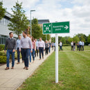 Assembly Point Right Verge Sign – 450mm x 150mm – 2mm Aluminium – Outdoor Use