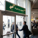 Pull to Open Sign – Durable Material – Indoor & Outdoor Use