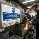 Abrasive Wheel Machine Goggles Must Be Worn Safety Sign – 1mm Rigid Plastic – Indoor/Outdoor Use