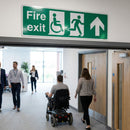 Fire Exit Sign – Disabled Symbol & Arrow – Safety Signage – Indoor/Outdoor