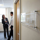 Custom Acrylic Door Signs – 450mm x 150mm – Clear Acrylic – Indoor/Outdoor