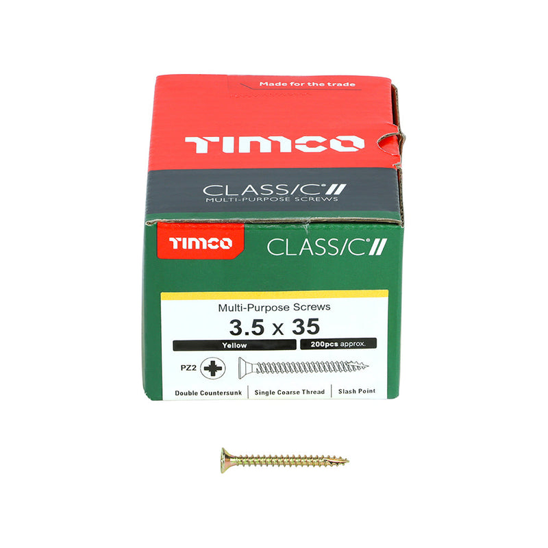 TIMCO Classic Multi-Purpose Countersunk Gold Woodscrews - 3.5 x 35