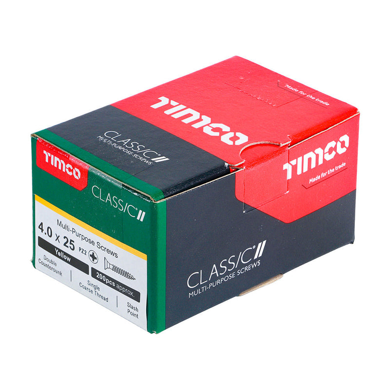 TIMCO Classic Multi-Purpose Countersunk Gold Woodscrews - 4.0 x 25