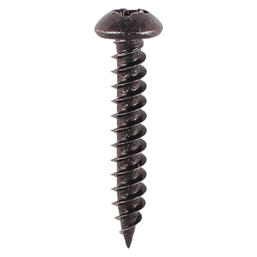 TIMCO Twin-Threaded Round Head Black Woodscrews - 6 x 3/4