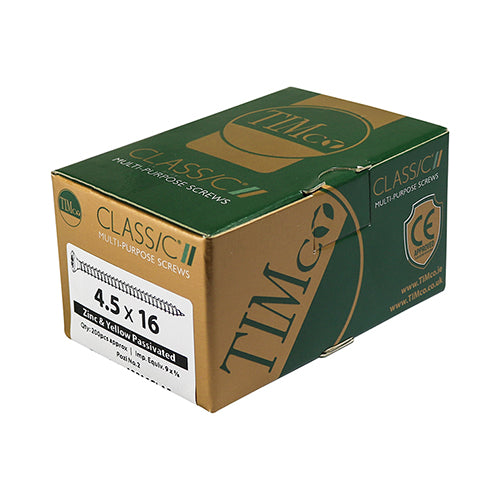 TIMCO Classic Multi-Purpose Countersunk Gold Woodscrews - 4.5 x 16