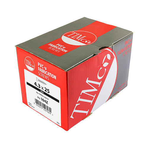 TIMCO Window Fabrication Screws Countersunk PH High-Low Thread Slash Point Zinc - 4.3 x 25