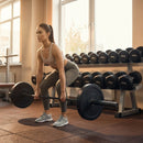 Rubber Barbell Weights with Cast Iron Core for Gym and Home Use