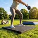 Rubber gym flooring mats, 50cm x 50cm, recycled rubber