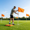 Customisable football corner flags in various colours and weatherproof design