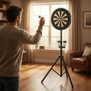 Portable Dartboard Stand with Adjustable Height for Indoor Use