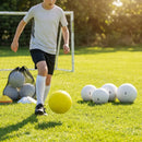Fluorescent yellow indoor football made from microfiber PU suede