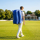 Cricket duffle bag with pockets for bats and shoes, made from durable polyester