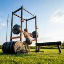 Complete gym equipment set for home and garage use