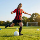 Women's striped football shirts in various colours and sizes