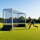 Aluminium hockey goal with reinforced frame for professional use