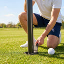 Galvanised steel tennis socket extender for court resurfacing