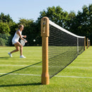 Wooden Tennis Posts with Brass Winder in Wimbledon Style