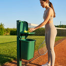 Tennis Court Bin & Shelf in Green, Black, or Blue made from PVC and Aluminium