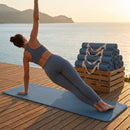 PU Yoga Mat in calming colours, 5mm thick, non-slip surface