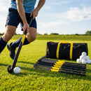 Hockey stick and ball set with fibreglass reinforcement for clubs and schools