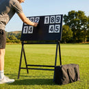 Portable cricket scoreboard, black, with clear number display
