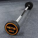 Rubber barbell weights with cast iron core for gym and home use