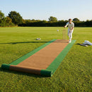4m wide cricket matting with brown wicket and green surround