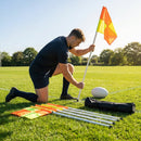 Rugby Corner Flag Set with Fluorescent Flags for Pitch Marking