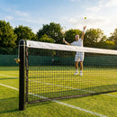 42ft tennis net in black with 2mm HDPE for school and home courts