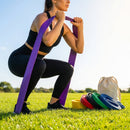 Multi-colour resistance bands made from natural latex for gym and home use