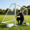 12 x 6ft football goal net made of HDPE for junior goals