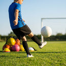 Customisable football with club logos and vibrant colours