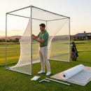 Golf Cage Replacement Parts including steel tubes and netting