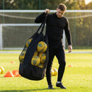 Football carry bag with 12 footballs, durable mesh