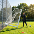 Aluminium football goal with folding mechanism