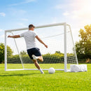 Beach football goal with fluorescent net and aluminium frame