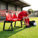 Aluminium sports bench with HDPE seats for indoor and outdoor use
