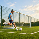 Aluminium football goal with folding mechanism