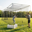 60ft baseball batting cage net made from UV stabilised twine for outdoor use